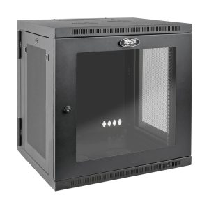 Eaton SmartRack 12U UPS-Depth Wall-Mount Small Rack Enclosure, Clear Acrylic Window, Hinged Back