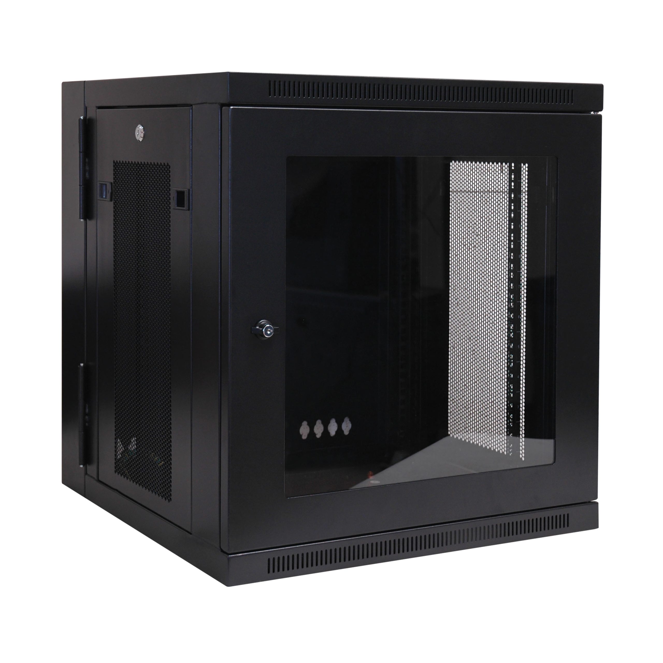 Eaton SmartRack 12U Low-Profile Switch-Depth Wall-Mount Small Rack Enclosure, Clear Acrylic Window, Hinged Back