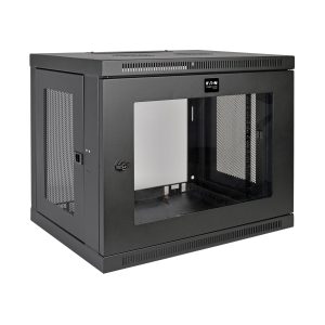 Eaton SmartRack 9U Low-Profile Switch-Depth Wall-Mount Mini Rack Enclosure, Clear Acrylic Window