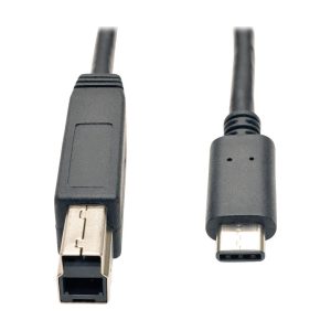 Eaton USB-C to USB Type-B Cable (M/M) - USB 3.1, Gen 2 (10 Gbps), Thunderbolt 3 Compatible, 3 ft. (0.91 m)