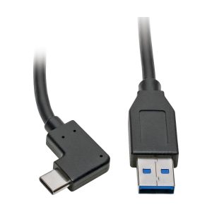 Eaton USB-C to USB-A Cable (M/M), Right-Angle C, USB 3.1 Gen 1 (5 Gbps), Thunderbolt 3 Compatible, 3 ft. (0.91 m)
