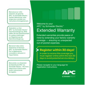 APC SERVICE PACK 3 YEAR WARRANTY EXTENSION (FOR NEW PRODUCT PURCHASES)