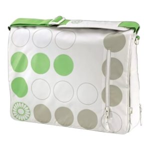 Hama 17 Inch Messenger Notebook Bag “AHA” Series - Green and White - Original AHA Messenger Bag with Large Main Compartment, Padded Notebook Compartment Fits up to 17 Inch Laptops,