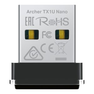 TP-Link AX300 Nano Wi-Fi 6 Wireless USB Adapter - USB 2.0 Interface, IEEE 802.11 b/g/n/ax 2.4 GHz Wireless Standards, 1 x Internal Antenna, WEP, WPA-PSK/WPA2-PSK Wireless Security,