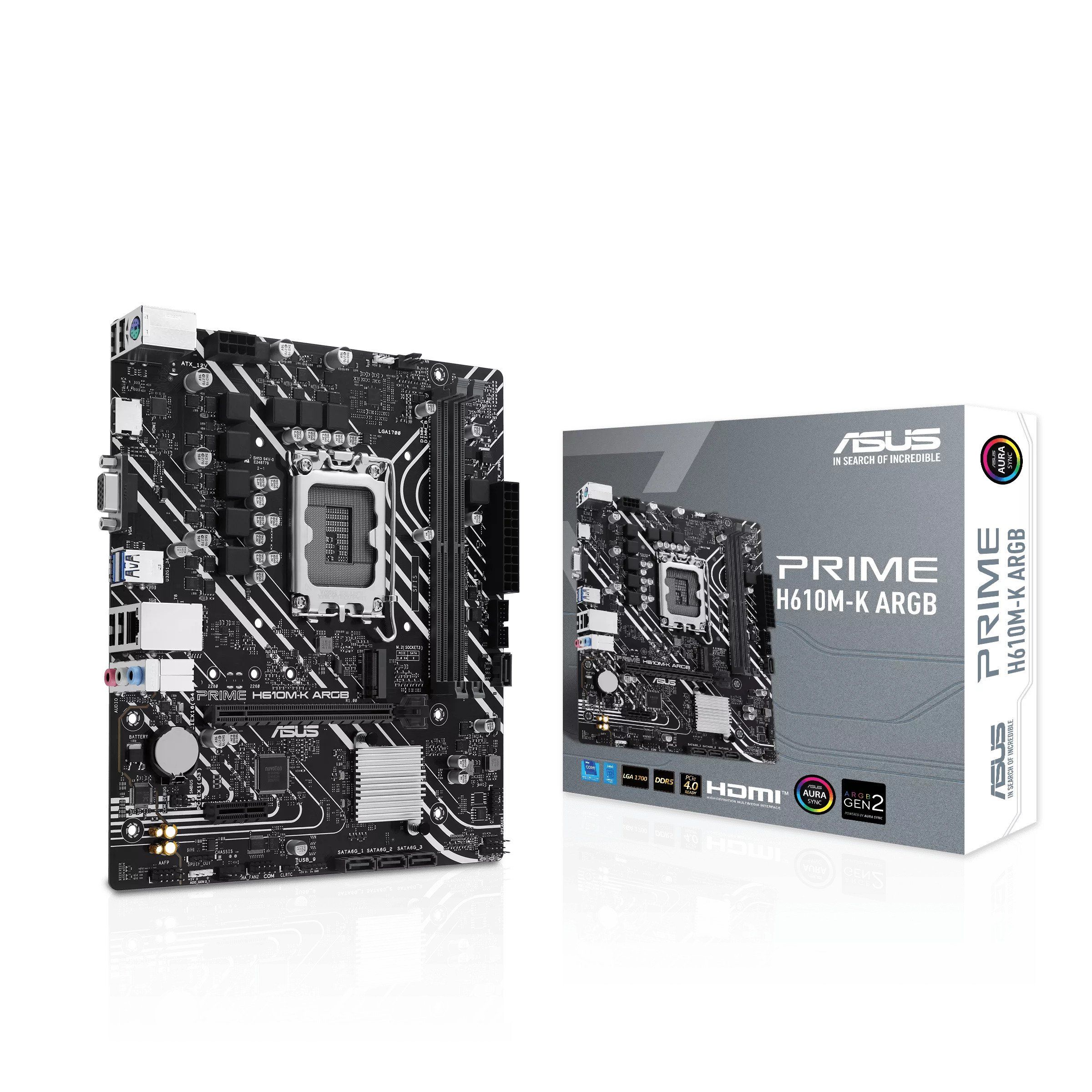 Asus H610 LGA1700 Micro-ATX 2X DDR5 Motherboard