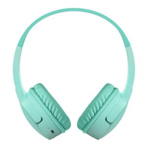 Belkin - SoundForm Mini Kids Wireless Headphones with Built-In Microphone, 30 Hours of Playback Time, & Fun Stickers - Over-Ear Headsets for Online Learning, School, Travel, iPhone, iPad, Galaxy - Mint Green