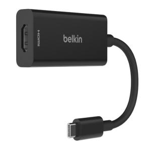 Belkin - USB-C to HDMI 2.1 Adapter (8K/4K HDR Compatible) - Black (Connect a Chromebook, MacBook, PC, or other USB-C host devices to an HDMI display with our 7.5” USB-C to HDMI Adapter. It supports resolutions up to 8K@60Hz and up to 4K@144Hz, giving you a convenient, plug-and-play adapter for a variety of displays)