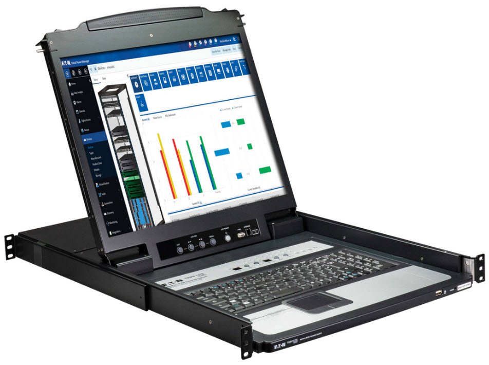 Eaton 16Port KVM with 19" LCD Console w 8 cables, French version
