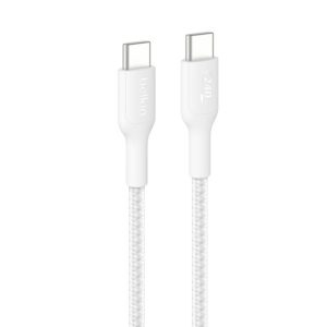 Belkin - Eco Braided USB-C to USB-C 240 Watt Cable - 2 Meters - White