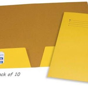 Brainware A4 Flap Document Folder Yellow