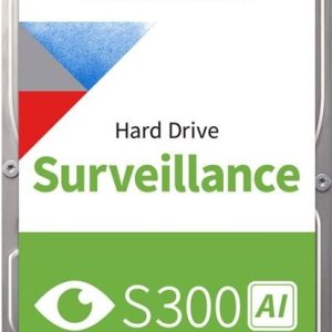 Toshiba S300 AI Surveillance Hard Drive - 24TB Capacity, 3.5 Inch Form Factor, SATA 6Gbit/s Interface, 7200rpm Rotational Speed, 512/1024MB Buffer Size, Support Up to 64 Video Came