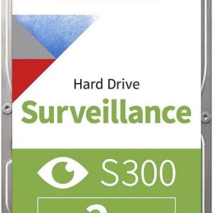 The Toshiba S300 2TB is a 3.5-inch hard drive designed for surveillance systems. It supports up to 64 cameras and operat