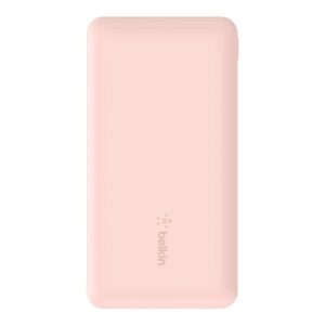 Belkin - BoostCharge 20 000 Mah Power Bank with USB-C 15 Watt - Dual USB-A 15cm USB-A to C Cable - Pink