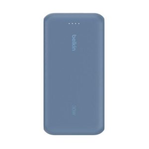 Belkin - BoostCharge 20 000 Mah - Power Bank with Integrated USB-C Cable - Also Includes: USB-C Port allows charging of a second device at the same time - 30 Watt - Blue - 2 Year Warranty
