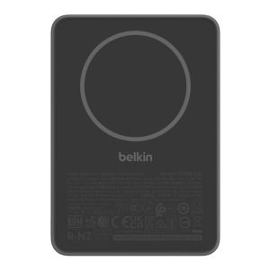 Belkin - BoostCharge Magnetic Power Bank 5000mAh, Slim Portable Charger with Magnetic Ring and USB-C Port, Battery Pack for iPhone, Galaxy, Pixelsnap, iPad, Tablet - USB C Cable Included - Black