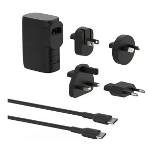 Belkin - BoostCharge Hybrid Wall Charger 25 Watt + Power Bank 5000mAh, 2-in-1 Portable Charger with USB-C PD 3.0 Port & USB-A Port, Dual-Port Battery Pack, USB-C Charger, USB Plug + USB-C to USB-C Cable - Black