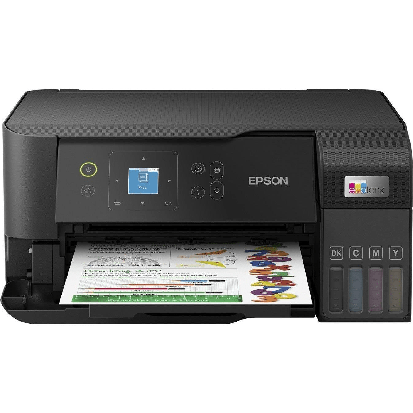 Epson EcoTank L3560 3-in-1 with Wi-Fi Direct Printer with LCD screen,; Print, Copy & Scan; Includes ink in the box for 6600 pages black and 5900 pages in colour; 33pm black and 20
