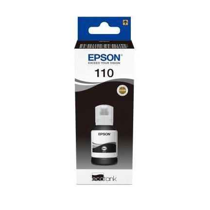 Epson 110 EcoTank Pigment black ink bottle (120 ml). 6000 pages @ 5% coverage
