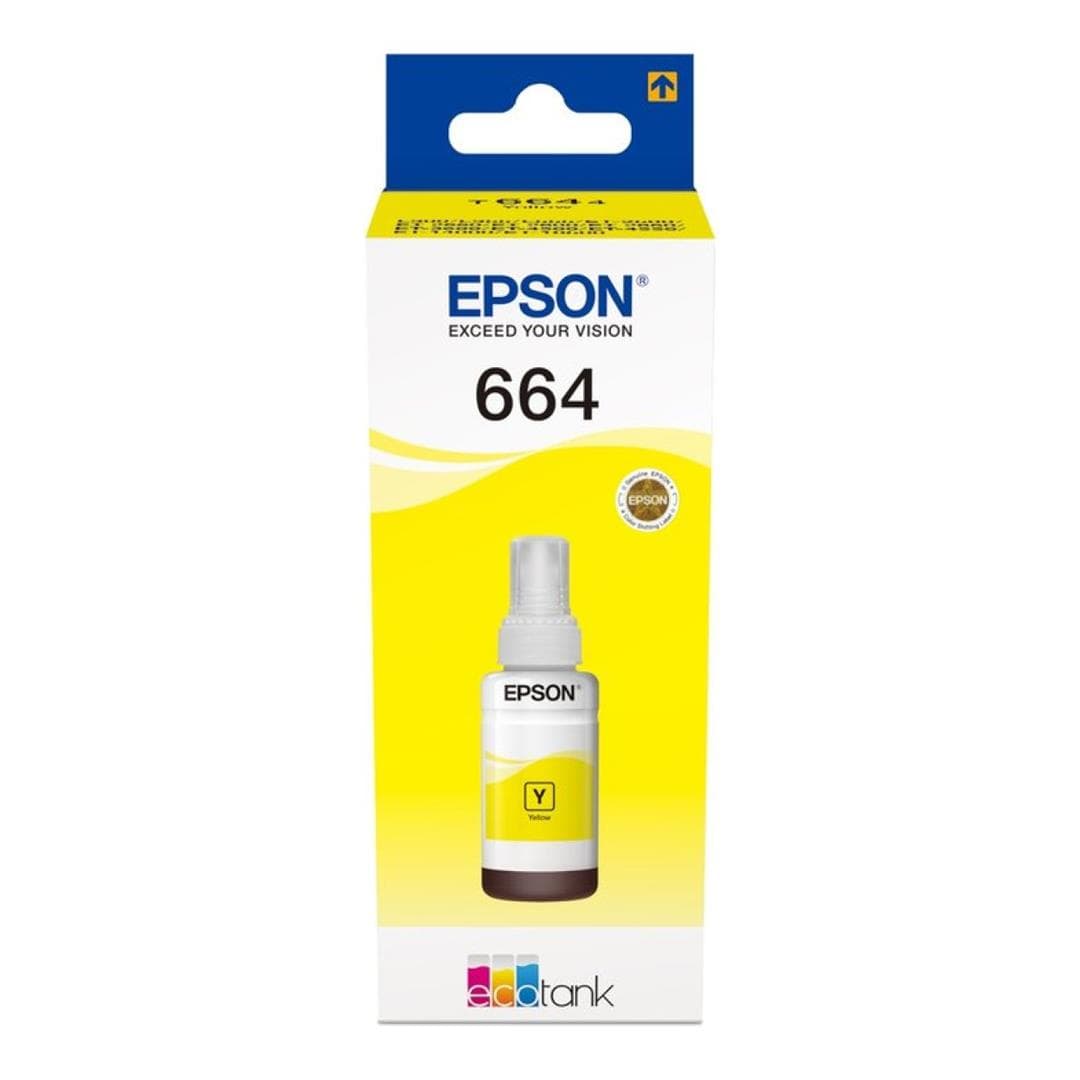Epson T6644 Ecotank Yellow ink bottle (70ml). 7500 pages @ 5% coverage