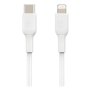 Belkin - BoostCharge USB-C to Lightning Cable - 1 Meter - White