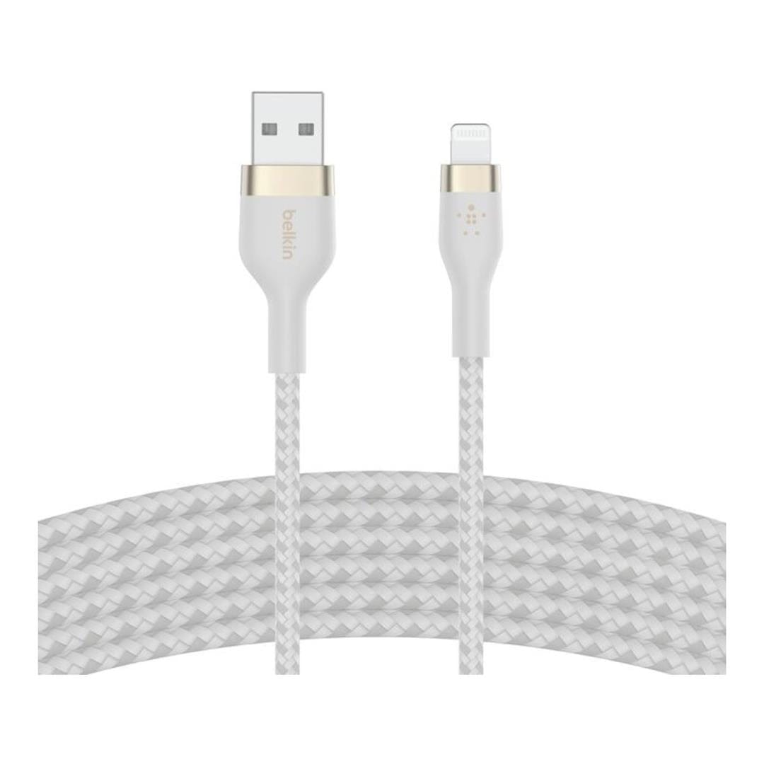 Belkin - BoostCharge Braided USB-A to Lightning Cable - 3 Meters - White