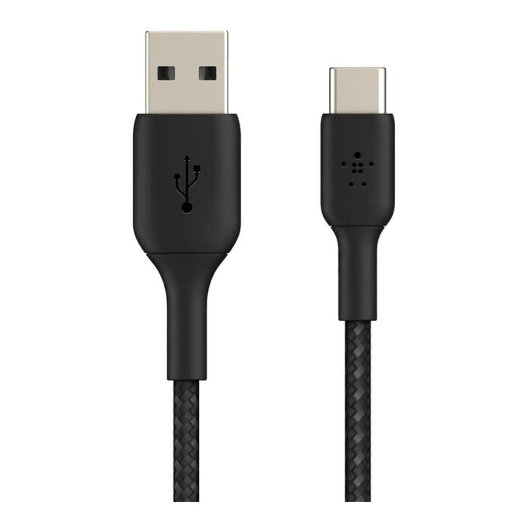 Belkin - BoostCharge USB-A to USB-C Braided Cable 2 Meters - Black