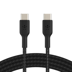 Belkiin - BoostCharge Braided High Quality USB-C to USB-C Cable (Supports up to 60 Watts) - 1 Meter - Black