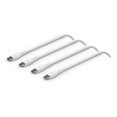 Belkin - BoostCharge Braided Cable USB-C to USB-C 1 Meter - White - 2 Pack (Great as it’s a 2 Pack of Cables)