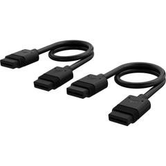 Corsair iCUE LINK Cable; 2x 200mm with Straight connectors; Black