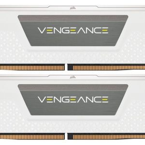Corsair VENGEANCE® 32GB (2 x 16GB) DDR5 DRAM 5200 C40 Memory Kit; 40-40-40-77; 1.25V; Intel XMP White. .
