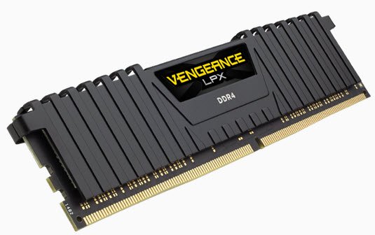 Corsair VENGEANCE® LPX 8GB (1 x 8GB) DDR4 DRAM 3000MHz C16 Memory Module16-20-20-38; 1.2V; Black