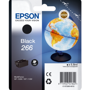 Epson 266 Globe Single Black Ink - WF-100W