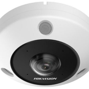 Hikvision 12MP DeepinView Fisheye Network Camera, Built-in Mic & Speaker, IR up to 15m, IP67, IK10