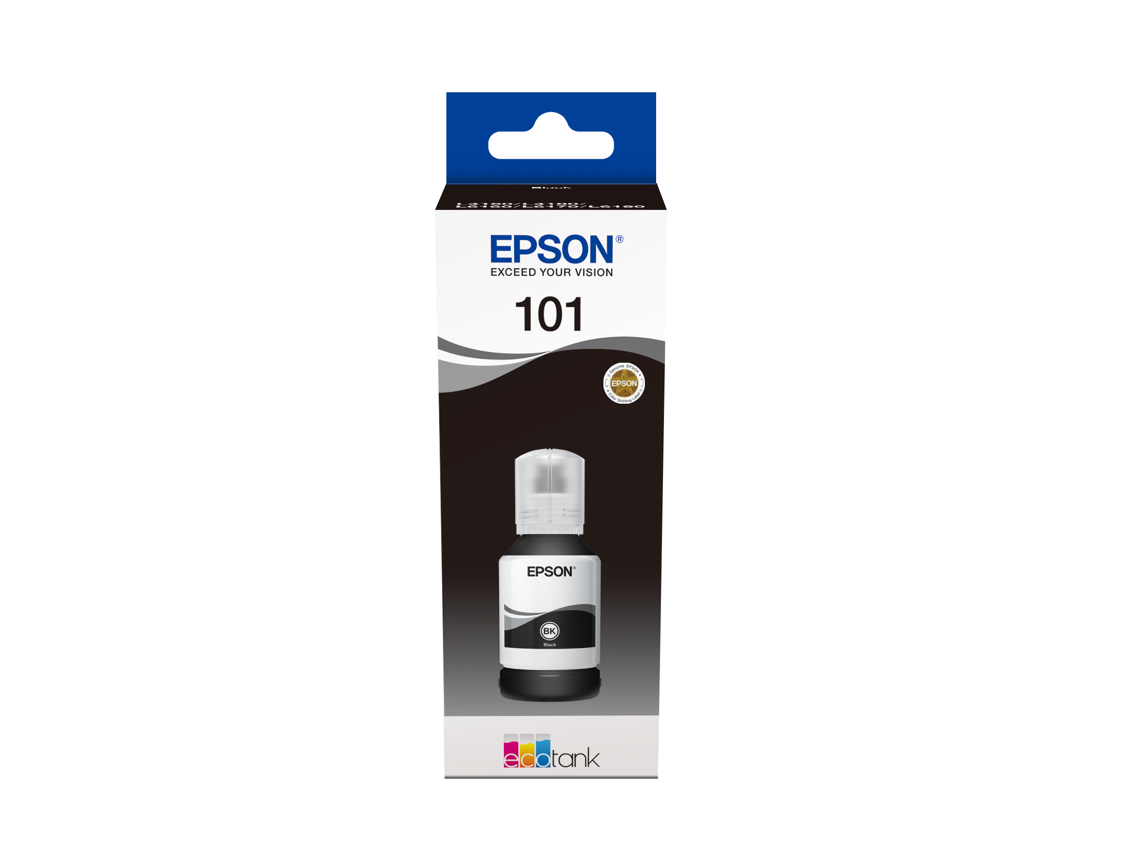 Epson 101 Ecotank Black ink bottle (127ml). 7500 pages @ 5% coverage.