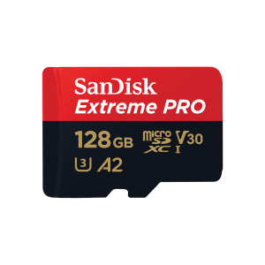 Sandisk Extreme Pro 128GB 4K Video MicroSDXC Card with Adapter