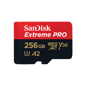 Sandisk Extreme Pro 256GB 4K Video MicroSDXC Card with Adapter