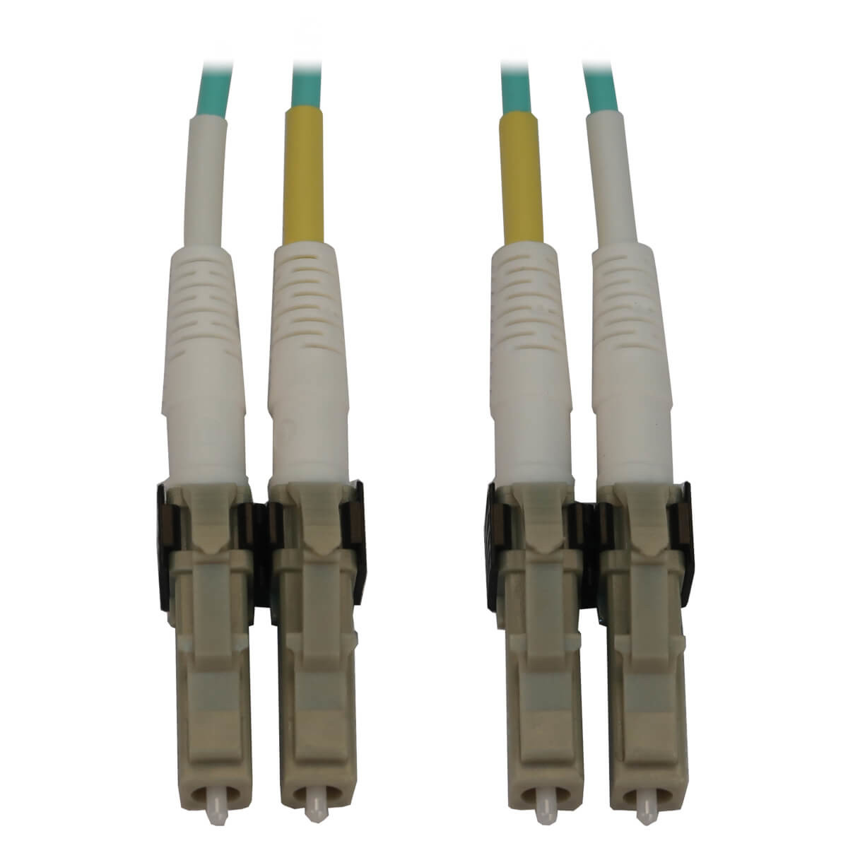 Eaton 400G Multimode 50/125 OM3 Switchable Fiber Optic Cable (Duplex LC-PC M/M), LSZH, Aqua, 10 m (32.8 ft.)