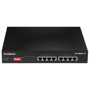 8P Long Range Gigabit PoE+ Switch, PoE Power budget 70W