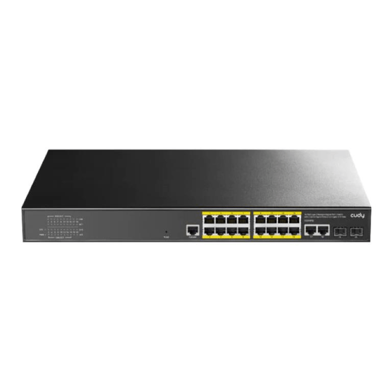 Managed 18 Ports 10/100/1000M PoE Switch,1-16 Port support POE(802.3at/af)