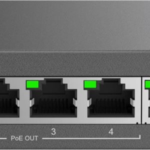 8x GbE, 4x PoE 802.3 af/at, up to 30W per port, 60W power budget, metal case, 53.5V/1.22A PSU