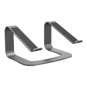 Hyper - HyperSpace Laptop Stand - Grey (Ergonomic Design - Elevate your laptop 13"- 16" off your desk, which is within the recommended ergonomic standard and the perfect angle for typing and viewing- Elevate your MacBook up to eye level and create a comfortable working set up, helping to increase productivity and efficiency) (Not Made for the Mobile/Portable User)