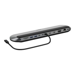 Belkin - Universal USB-C 11-in-1 Dual HDMI Mac M1/M2/M3/M4 Pro Docking Station Kensington lock SD 4.0 MicroSD 3.0 USB-A 3.2 10Gbps 0.9A USB-A 3.2 10Gbps 0.9A USB-C 3.2 Data 10Gbps 1.5A USB-C 3.2 PD 100W HDMI 4K 60Hz HDMI 4K 30Hz VGA 1080p 2.5Gb Ethernet Audio in/out Compatible with Mac, Windows, and Chrome devices (745883856992)