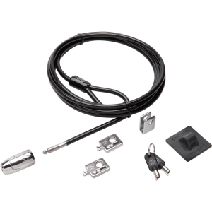 Kensington - Desktop (Lockdown the Desktop and Monitor) & Peripherals (allowing you to lock down your Mouse/Keyboard/Desk Phone etc) Locking Kit T-Bar (Single Keyed) 2.0 - 5.5mm Thick/2.4m Length (includes: Kensington’s free online code registration program that allows for quick, secure and easy lookup if the key is ever lost or forgotten – a free replacement key will be sent once verified and if customer has registered the key number - https://customer.kensington.com/en/gb/4590/register-retrieve-lock-management