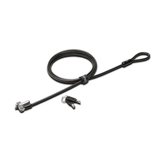 Kensington - N17/Wedge Slot - Keyed Lock Strongest Security for Dell Laptops - Works with NON Standard Lock Slot - (Please confirm notebook model with FF team - to confirm fit - we will not take back incorrect locks - due to wrong information from reseller)(Dell Part 461-AAFD) (Wedge Lock) (Includes - Register & RetrieveKensington’s free online code registration program that allows for quick, secure and easy lookup if the Key/combination is ever lost or forgotten) Self-coiling carbon steel cable is easily transportable and strong, stretching up to 1.8m and shrinking down to 76mm. Plastic sheathing protects surfaces.(Allows Ultra-Thin and 2-in-1 Laptops to Lie Flat and Stable) https://customer.kensington.com/en/gb/4743/product-lock-registration - 5 year Warranty - NOTE: ONCE Locks ARE Used/opened - THEY Cannot BE Returned.