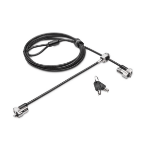 Kensington - DUAL Headlock Keyed 1 X Nano Lock (for new HP/Lenovo Notebooks) and 1 X T-Bar Lock for Docking Station/Monitor - Single Keys (Not a Master Key) (Includes - Register & RetrieveKensington’s free online code registration program that allows for quick, secure and easy lookup if the combination is ever lost or forgotten) Self-coiling carbon steel cable is easily transportable and strong, stretching up to 1.8m and shrinking down to 76mm. Plastic sheathing protects surfaces.(Allows Ultra-Thin and 2-in-1 Laptops to Lie Flat and Stable) https://customer.kensington.com/en/gb/4743/product-lock-registration - 5 Year Warranty (always IN Stock) (Please confirm notebook model with FF team - to confirm fit - we will not take back incorrect locks - due to wrong information from reseller)