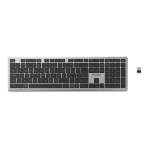 Kensington - KB535 - Full Size - Rechargeable Bluetooth or USB-A Receiver Keyboard - Black (15 Programmable Keys + AI Copilot Key for Enhanced Productivity)