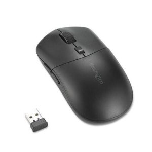 Kensington EQ MY430 Silent Bluetooth and Reciever - Rechargeable 6 button Mouse - Black (Connect up to three active devices - two via Bluetooth Low Energy (LE) and one using the included 2.4GHz USB-A receiver. Includes built-in dongle storage. Windows, macOS and ChromeOS compatible - Provides up to 4 months of battery life on a single charge and includes USB-C charging cable) - (Rechargeable via USB-C Cable)
