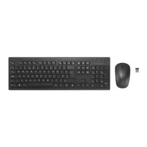 Kensington EQ - KM270 Rechargeable Keyboard and Mouse Combo Set - Black with CAPS Light ON Function (2.4GHz and Bluetooth wireless connectivity with up to 10m range - USB-C rechargeable 500mAh batteries - Full-size 105 key layout with 2-button mouse set)