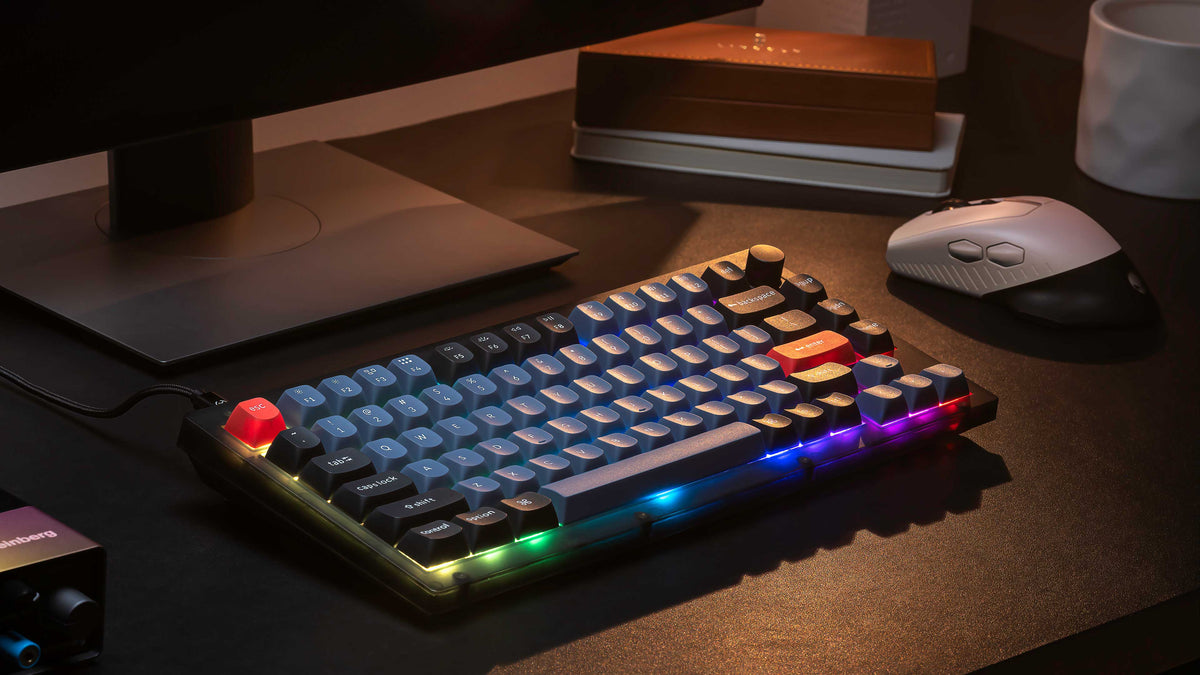 Keychron V1 Max QMK/VIA Wireless Custom Mechanical Keyboard | RED Switches - Black