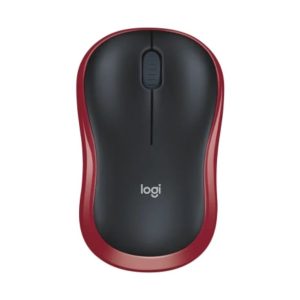 Logitech Wireless Mouse M185 (RED) Nano USB receiver 3 buttons optical tracking with wheel 10m range